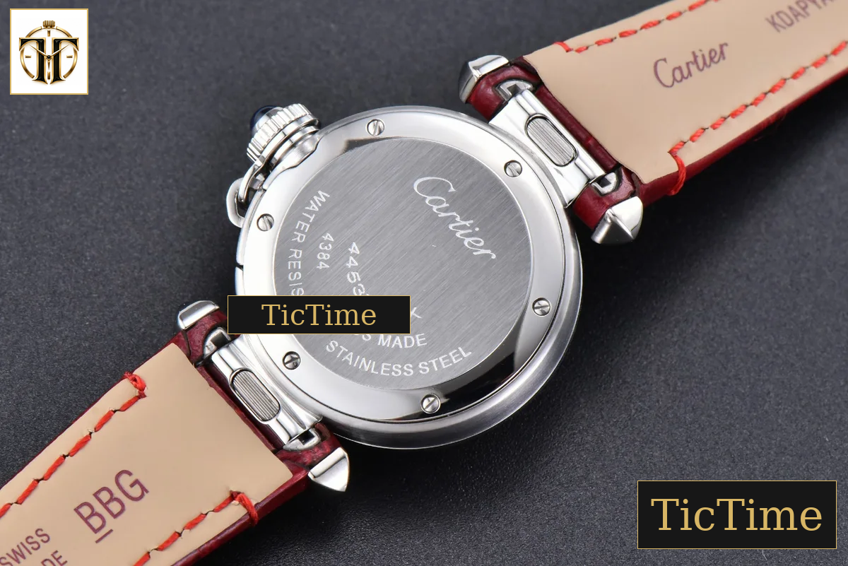 Pasha Ladies 30mm AF RG White Dial Red Leather Strap Jap Quartz — foto 15