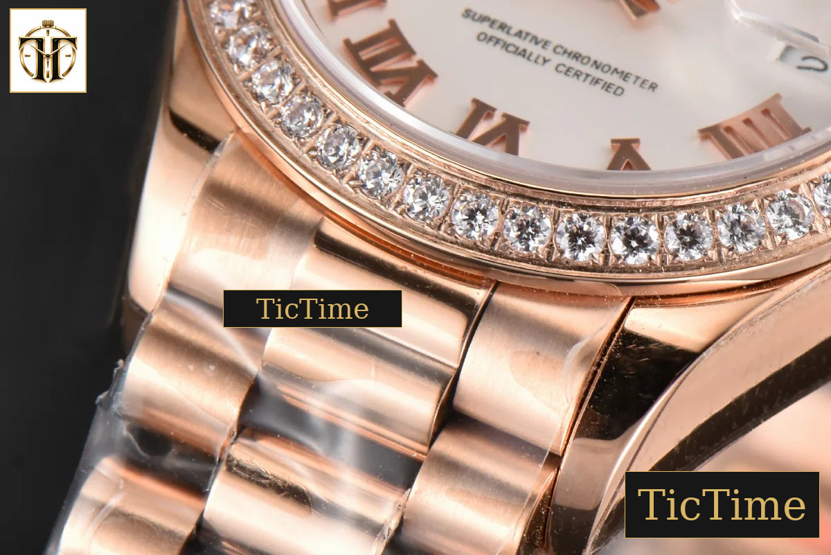 DateJust Ladies 28mm WF RG Diamond White Dial Roma Marker Jubilee Bracelet A2236 — foto 11