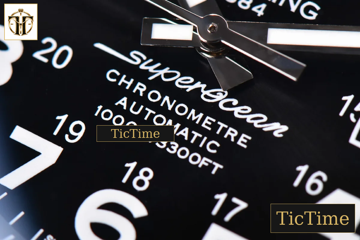 Superocean 44mm TF White Ceramic Black Dial Numerical Marker SS Bracelet A2824 — foto 7