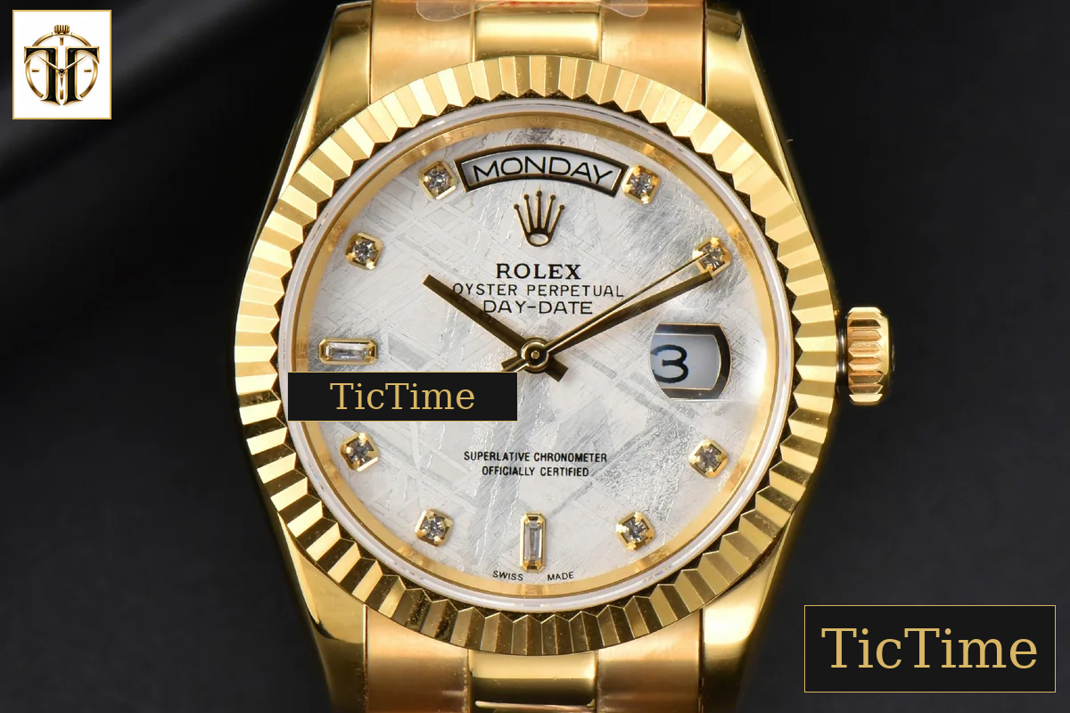 Daydate 36mm GMF YG Meteorite Dial Diamond Marker YG Bracelet A3235 — foto 2