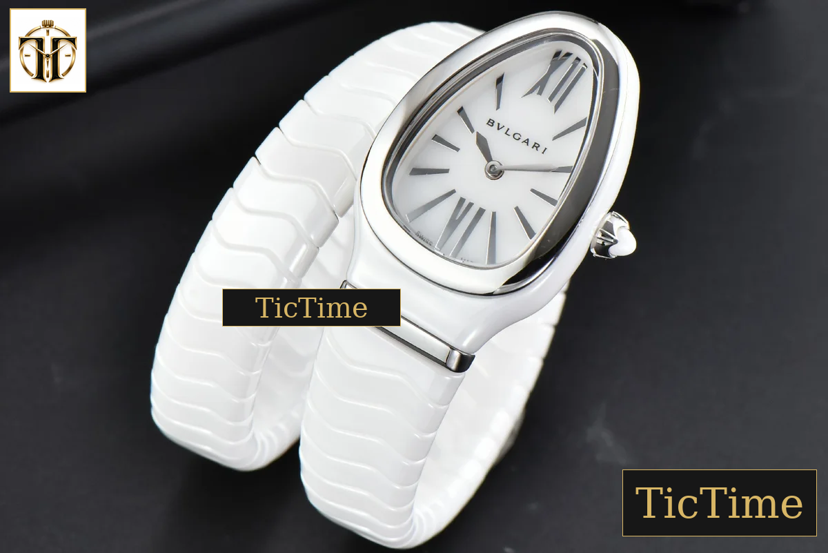 Serpenti Spiga 35mm BVF SS White Ceramic White Dial Quartz — foto 3