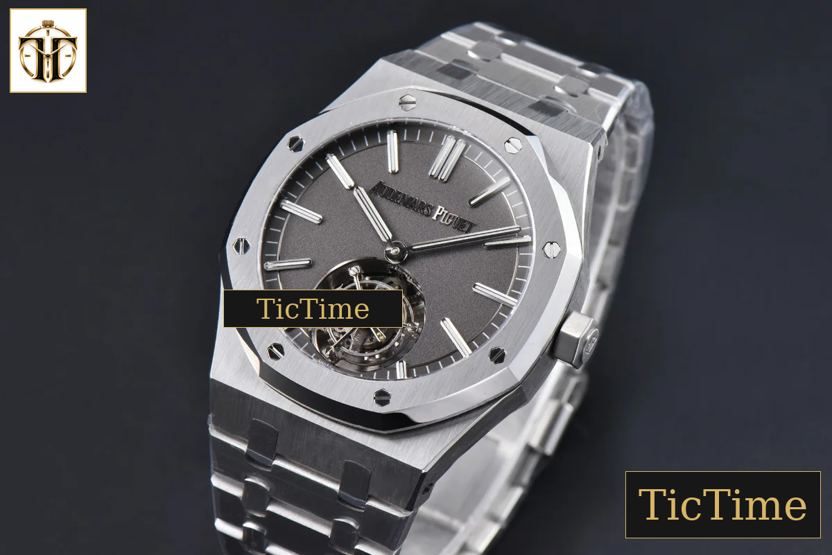 Royal Oak Tourbillon 41mm R8F SS Smooth Gray Dial SS Bracelet Flying Tourb V2 — foto 4
