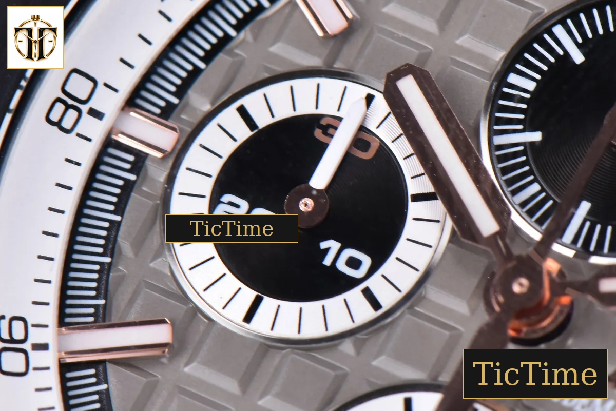 Royal Oak Offshore 44mm JF RG Cermet Bezel Michael Schumacher Gray/White Dial V2 A3126 — foto 6