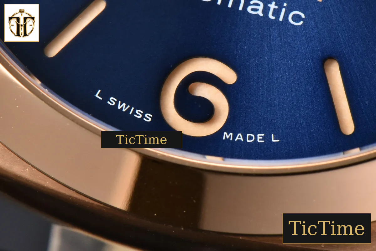 PAM1114 44mm TTF RG Blue Dial Blue Leather Strap P9010 — foto 8
