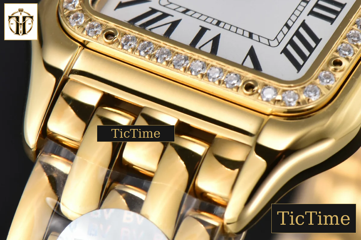 Panthère Secrete Ladies 27mm BVF YG White Dial Diamond Bezel RG Bracelet Ronda Quartz — foto 9