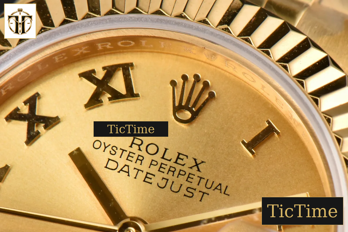 DateJust Ladies 28mm WF YG Gold Dial Roma Marker Jubilee Bracelet A2236 — foto 6