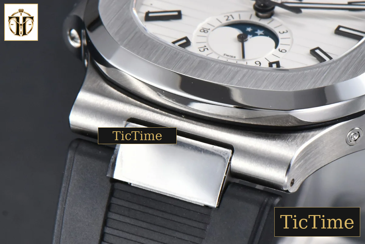 Nautilus Full Function 5726 40.5mm PPF White Dial Black Rubber Strap A324 — foto 9