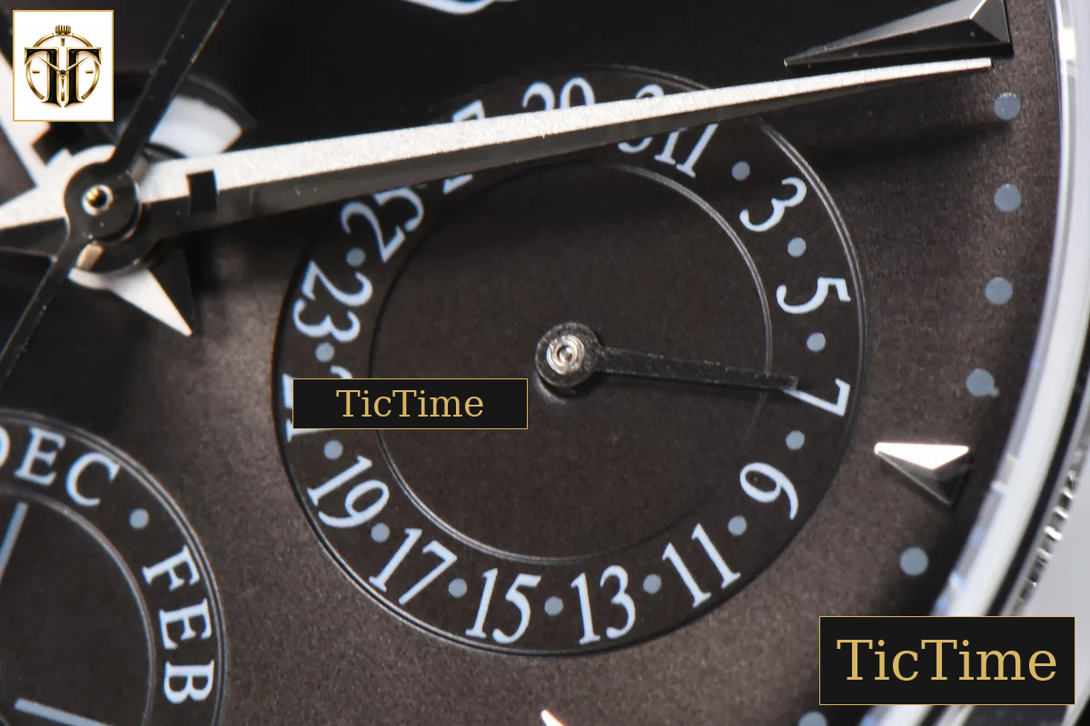 Master Ultra Thin Perpetual Calendar 39mm VRF SS grey Dial Black Leather Strap MY9015 — foto 5