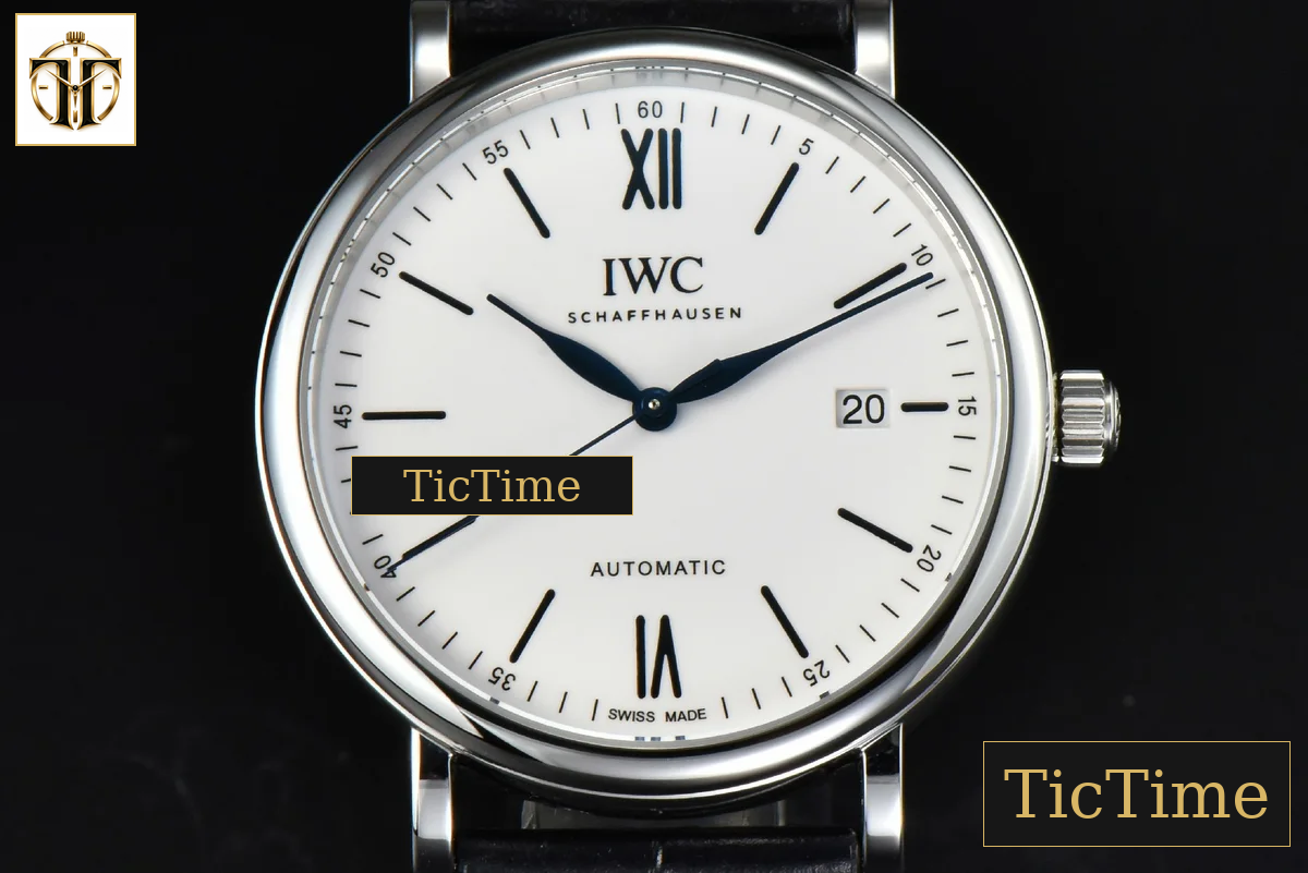 Portofino Automatic 40mm ZF White Dial Blue Marker Black Croc Strap A9019 — foto 2