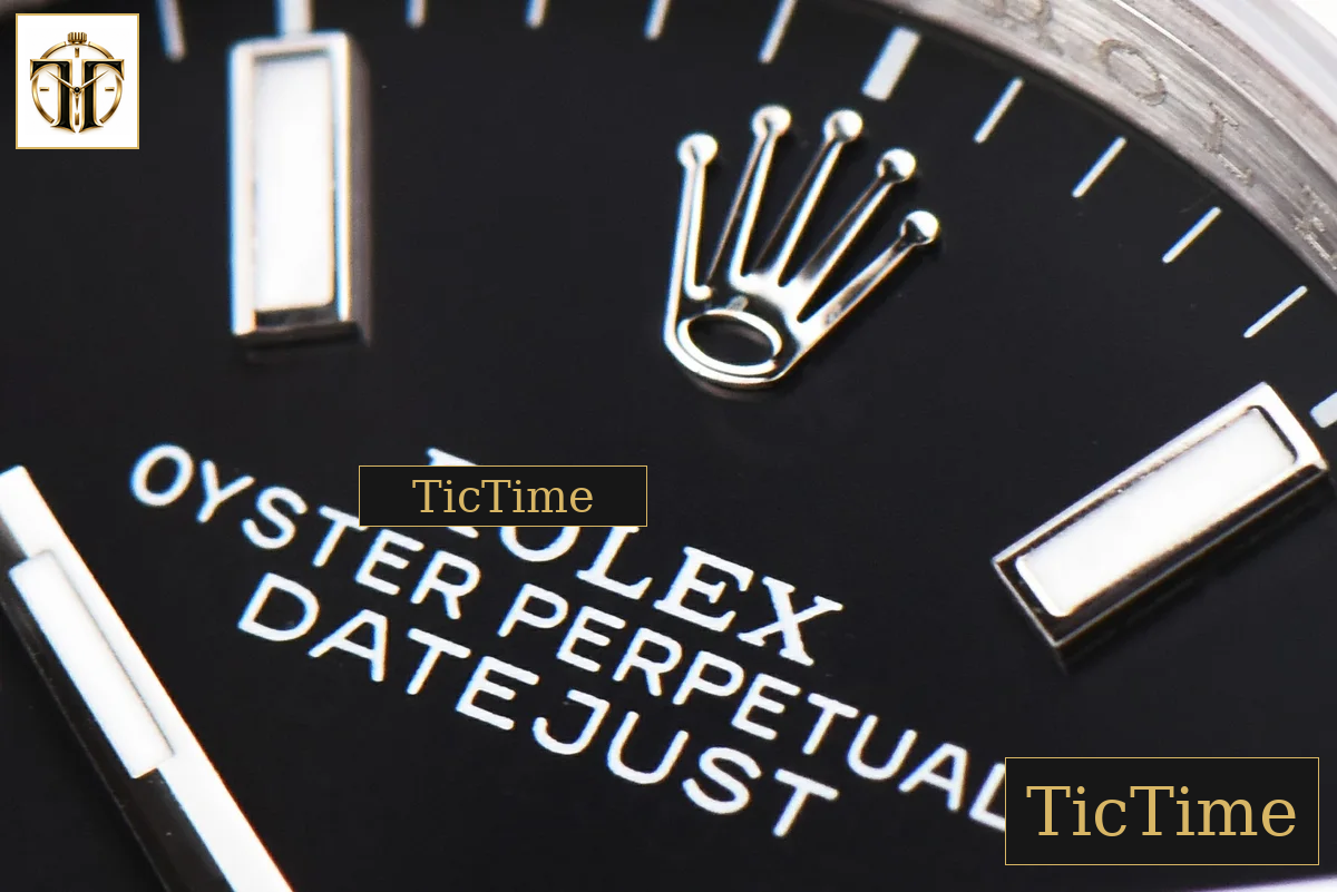 DateJust 36mm GMF SS Smooth Bezel Black Dial Stick Marker Jubilee Bracelet VR3235 — foto 5