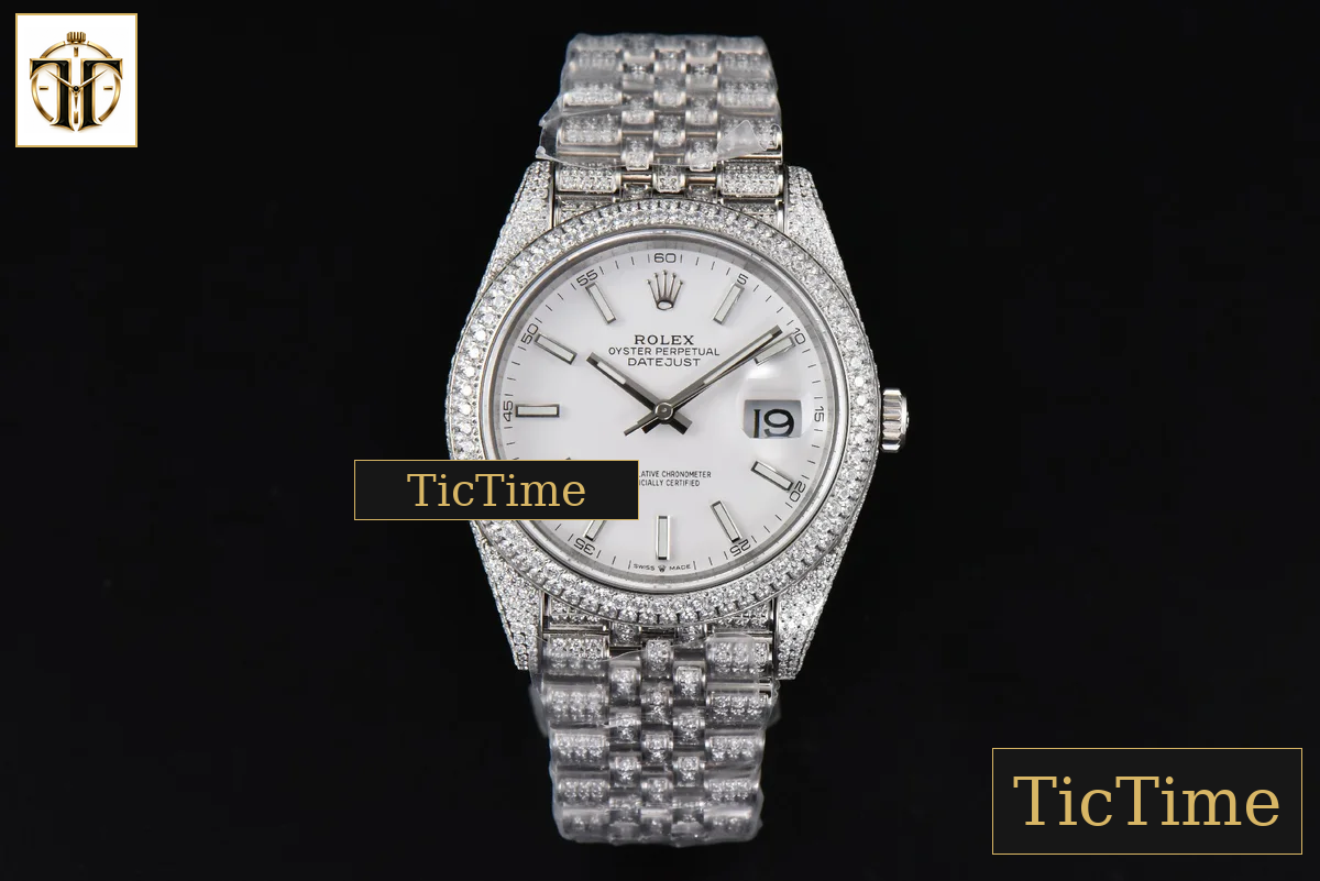 Datejust Full 41mm GMF Diamond White Dial Jubilee Bracelet A2824 — foto 3