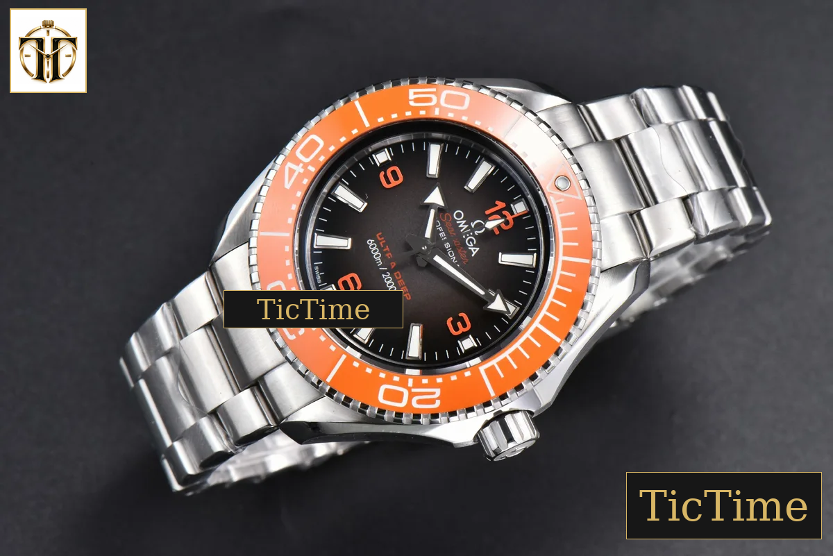 Seamaster Ultra Deep 6000M 45.5mm VSF Brown Dial Orange Bezel SS Bracelet A8912 — foto 4