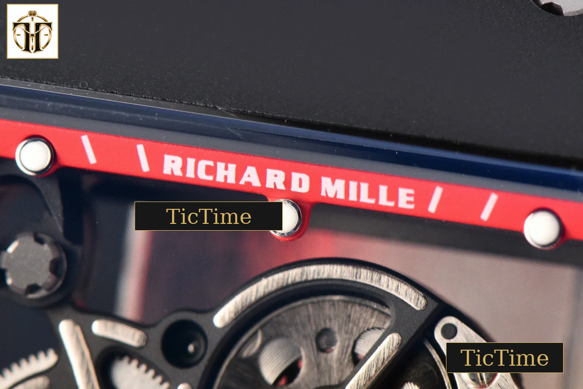 RM055 42.7mm APSF Ceramic Black Bezel Red Skeleton Dial Black Crown Red Rubber Strap RMUL2 — foto 6