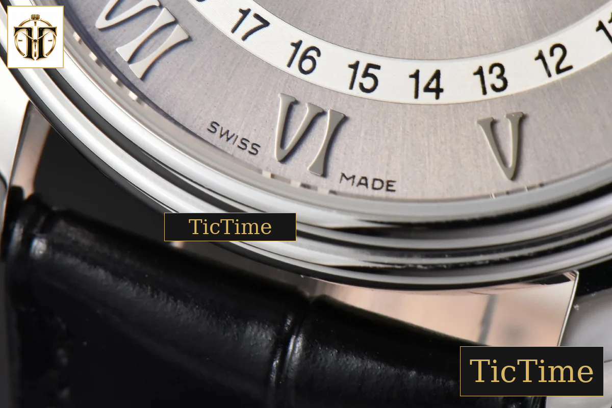 Villeret Complicated Function 6654 40mm OMF Silver Dial Black Leather Strap V3 A6654 — foto 7