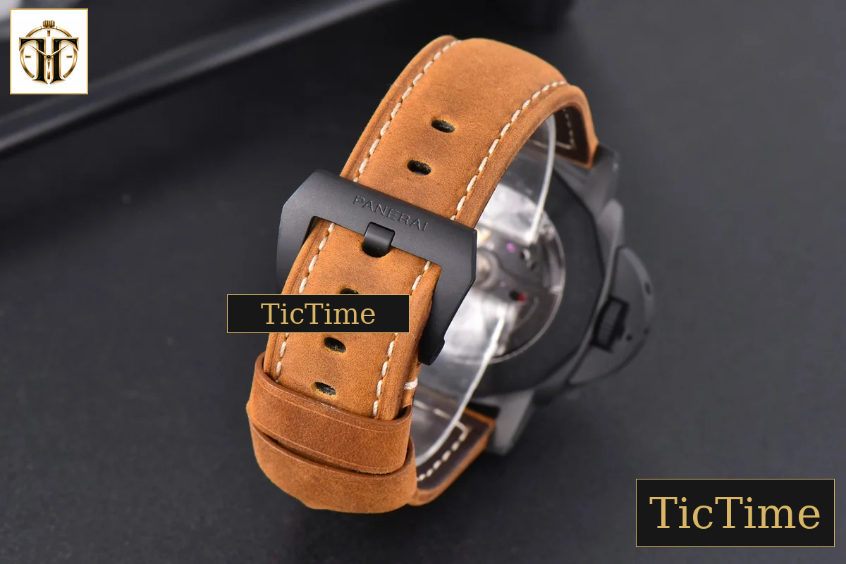 Luminor 1950 GMT PAM441 44mm VSF Ceramic 3 Days Black DIal Leather Strap P9001 — foto 23