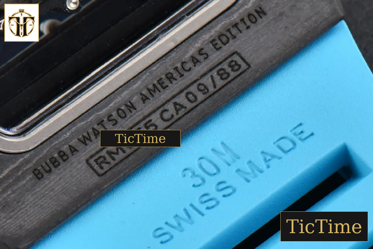 Bubba Watson RM055 42.7mm ZF Black NTPT White Skeleton Dial Blue Rubber Strap V6 NH05 — foto 19