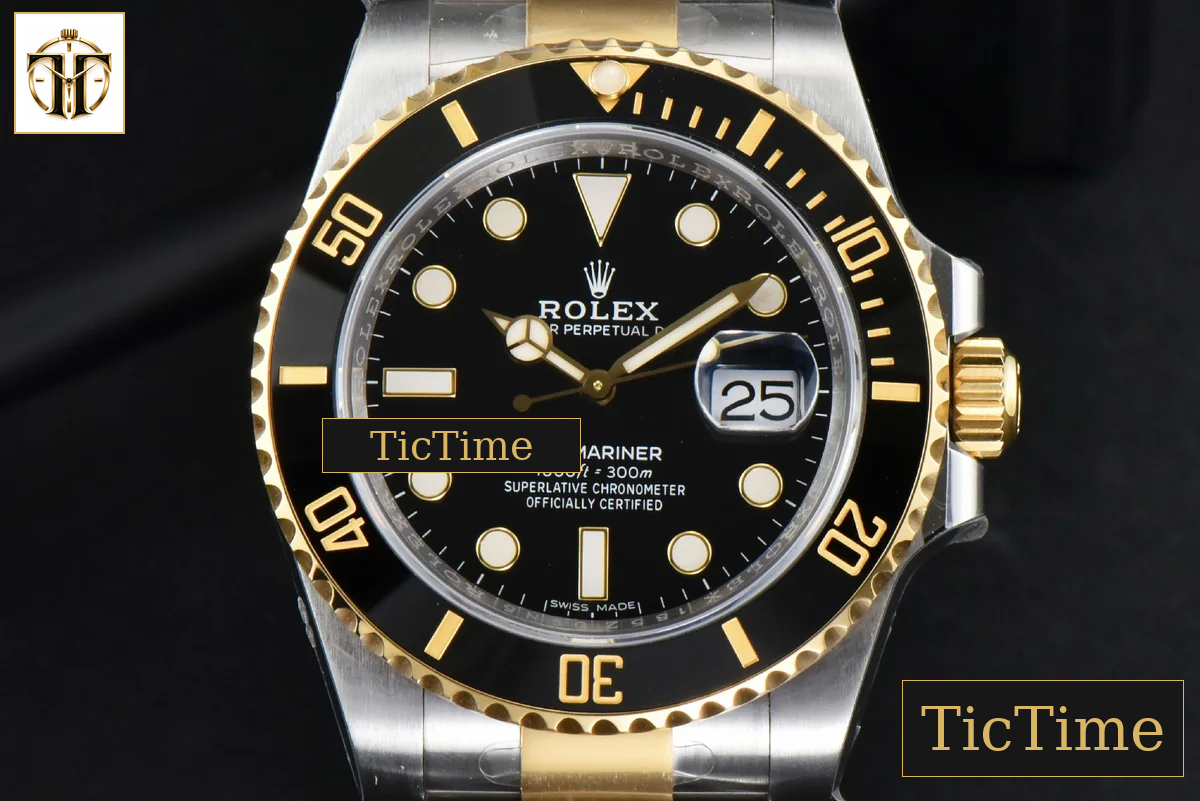 Submariner LN 116613 40mm Clean Factory YG/SS Black Ceramic Black Dial YG/SS Bracelet VR3130 — foto 2