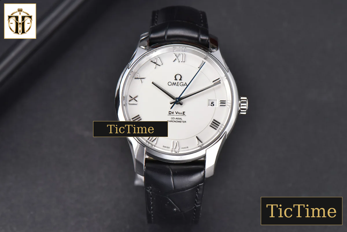 De Ville Hour Vision 41mm VSF White Dial Black Croco Strap A8500 — foto 2