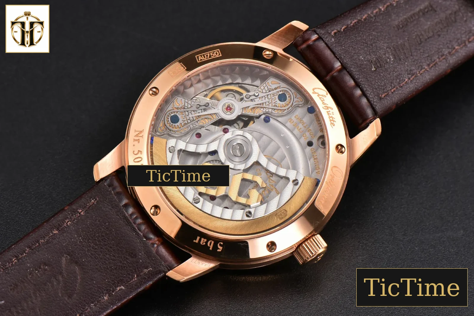 Panomatic Lunar 40mm APSF RG White Dial Brown Leather Strap A23J — foto 17