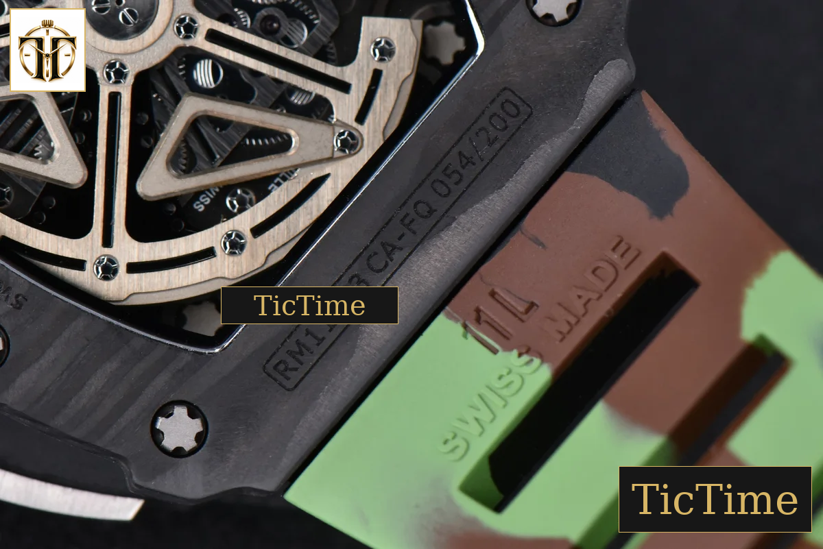 NTPT Chrono RM011 KVF Skeleton Dial Green Camo Rubber Strap V2 A7750 — foto 16