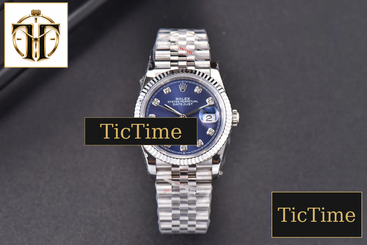 DateJust 36mm GMF SS Blue Dial Diamond Marker Jubilee Bracelet VR3235 — foto 2