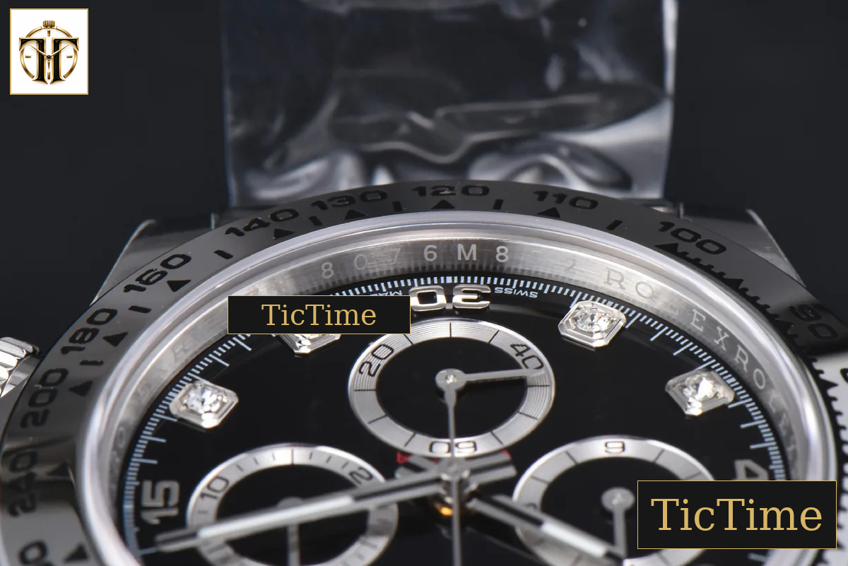 Daytona 116509 APSF SS Black Dial Diamond Marker SS Bracelet SH4130 — foto 14