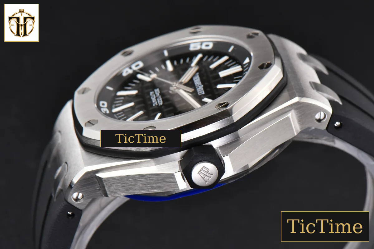 Royal Oak Offshore Diver 15710 42mm APSF Black Dial Black Rubber Strap SA3120 — foto 11