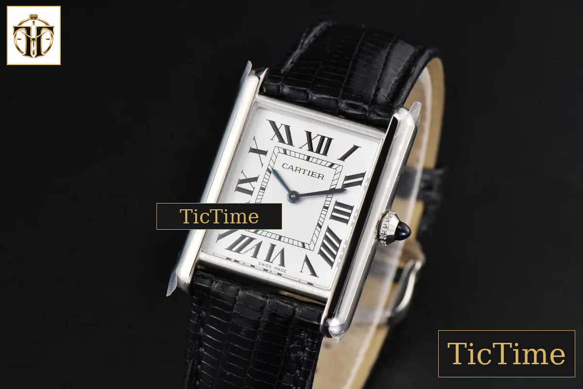 Tank Must Large 33.7×25.5mm K11F White Dial Black Croc Texture Strap Quartz — foto 4