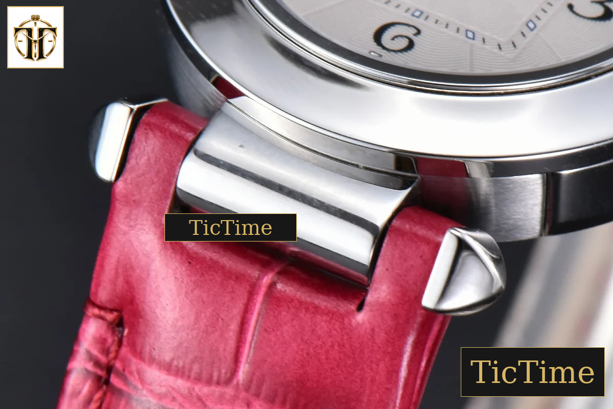 Pasha Ladies 30mm AF White Dial Rose Red Leather Strap Jap Quartz — foto 8