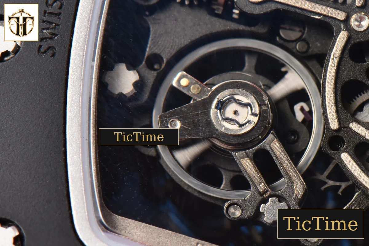 RM055 42.7mm BBRF Black NTPT White Skeleton Dial White Rubber Strap RMUL2 — foto 30