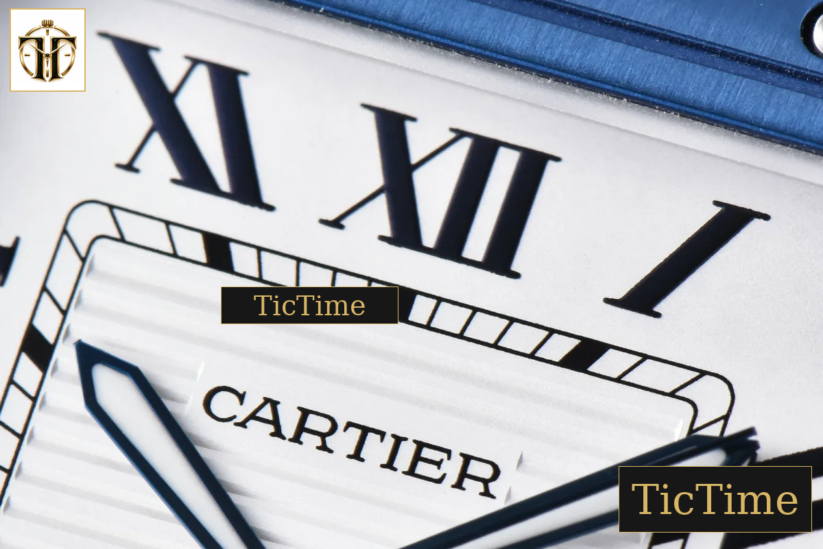 Santos de Cartier XL 40mm AF SS White Dial Blue Bezel SS Bracelet Miyota 9015 — foto 8