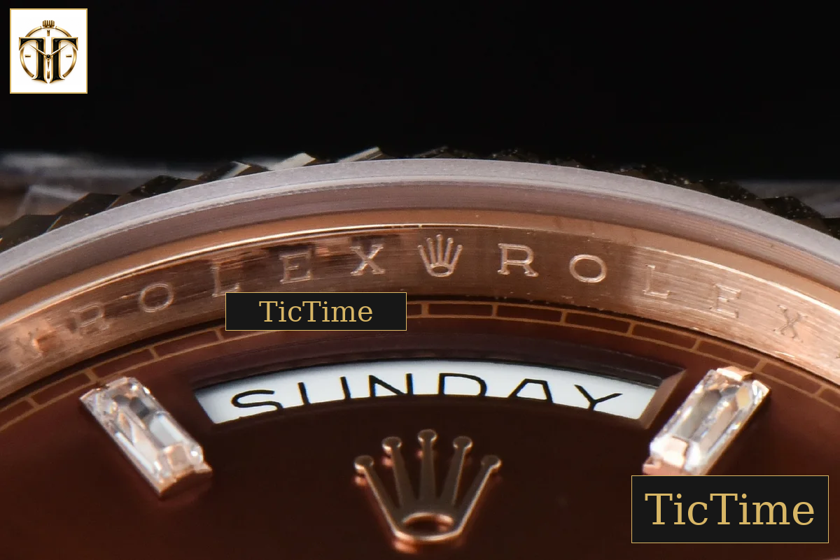 DayDate 40mm BPF RG Brown Dial Diamond Marker RG Bracelet A2836 — foto 14