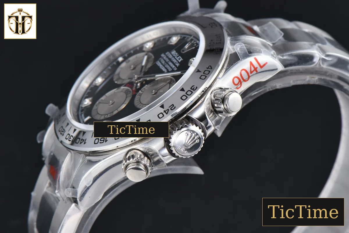 Daytona 904L 126509 40mm BPF SS Black Dial Sliver Subdial Diamond Marker SS Bracelet SH4131 — foto 12