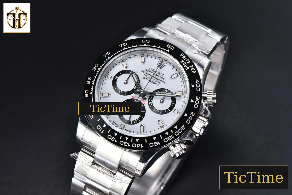 Daytona Panda 904L 116500 40mm VSF White Dial SS Braclet Mod A4130 — foto 4