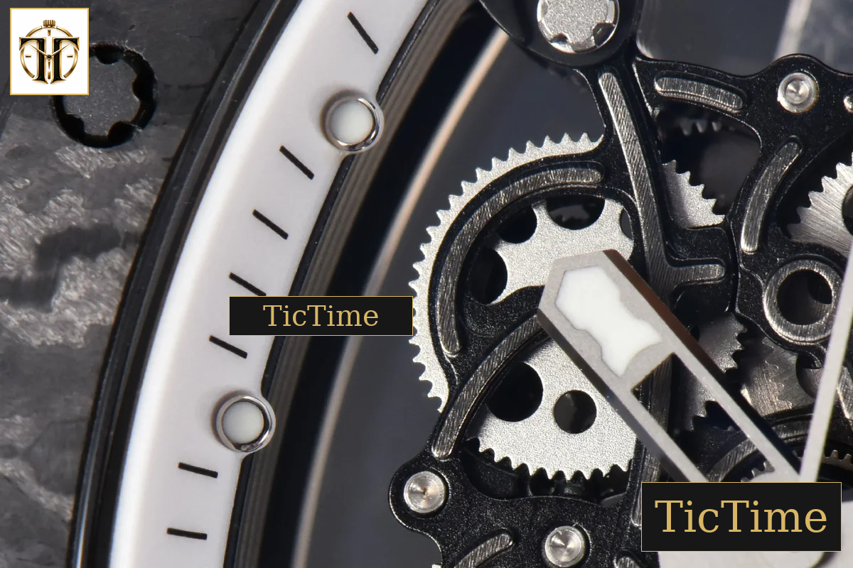 NTPT RM055 42.7mm BBRF White Skeleton Dial White Rubber Strap RMUL2 — foto 7