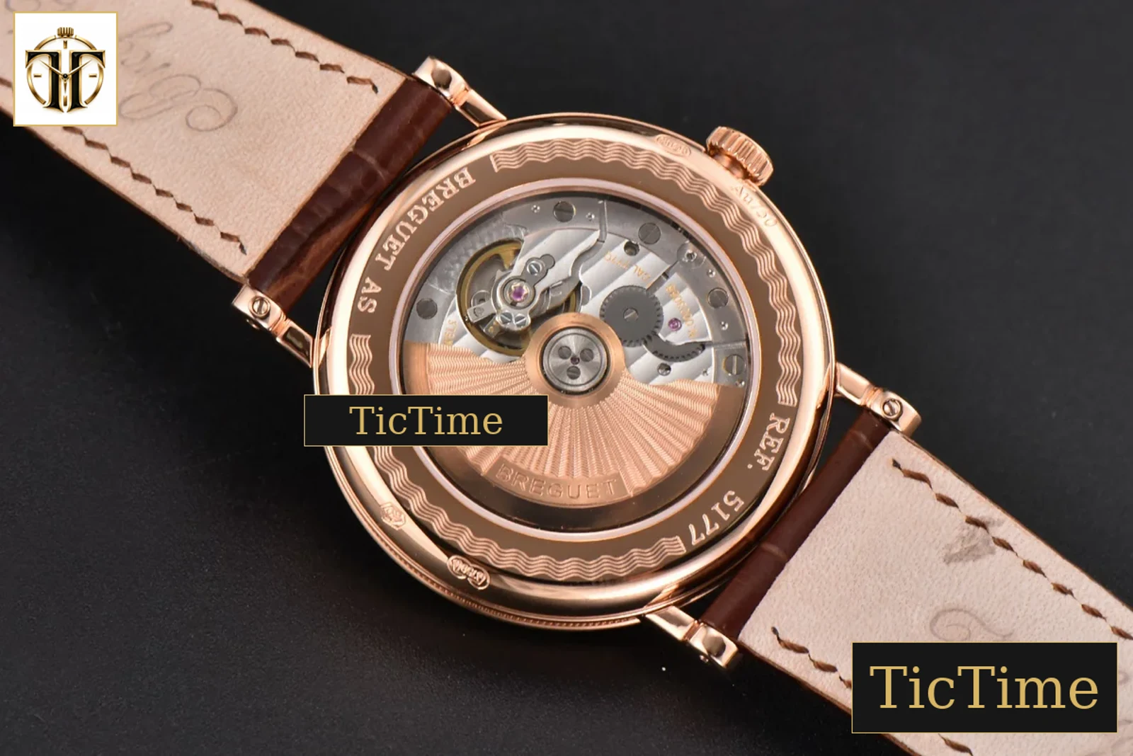 Classique 5177 38mm LTF RG White Dots Dial Roma Marker Brown Leather Strap MY9015 — foto 14