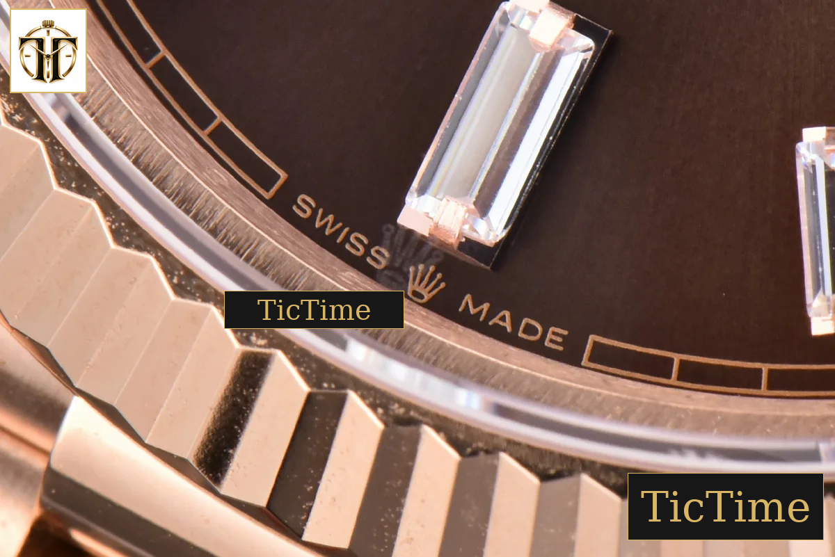 DayDate 40mm GMF RG Brown Dial Diamond Marker President Bracelet A3235 — foto 9