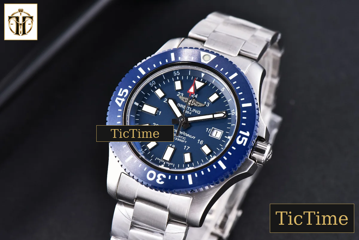 Superocean 44mm TF Black Ceramic Blue Dial SS Bracelet A2824 — foto 16