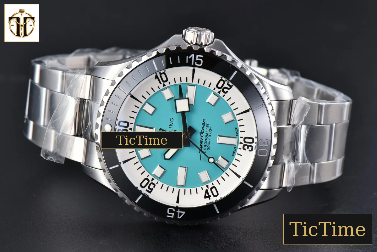 SuperOcean 44mm TF Tiffany Blue/White Dial SS Bracelet A2824 — foto 13