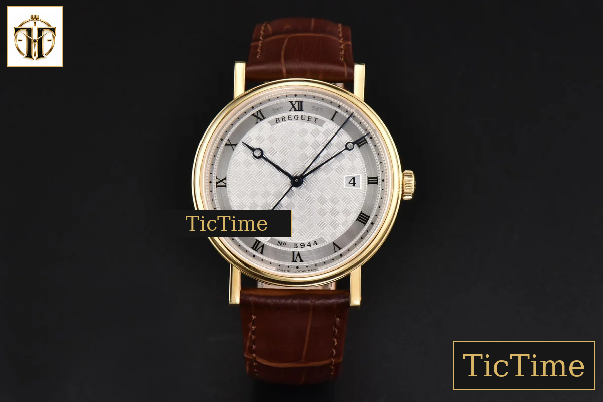 Classique 5177 38mm LTF YG White Textured Dial Roma Marker Brown Leather Strap MY9015 — foto 3