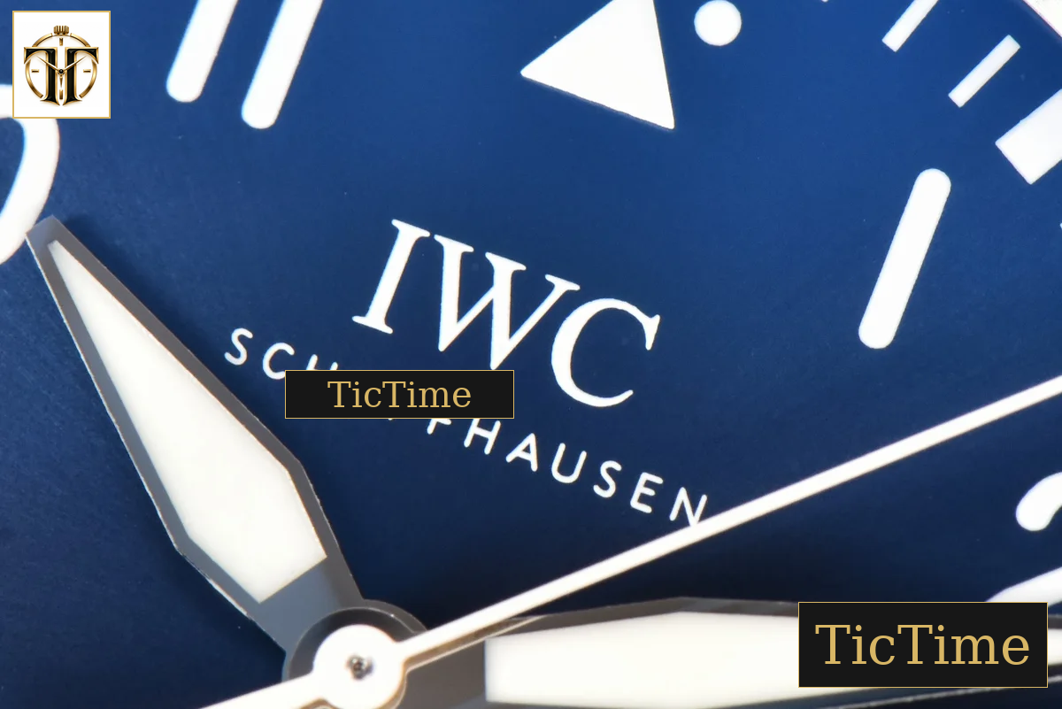Mark XVIII IWC327010 40mm V7F Blue Dial Brown Leather Strap A2892 — foto 6