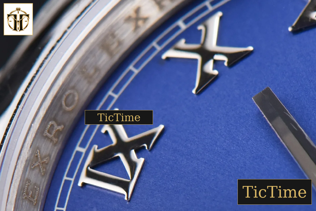 DateJust 36mm GMF SS Smooth Bezel Blue Dial Roma Marker Oyster Bracelet VR3235 — foto 5