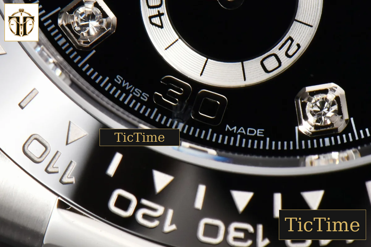 Daytona Blac Dial 116519 40mm BTF Diamond Marker Oysterflex Strap SA4130 — foto 9
