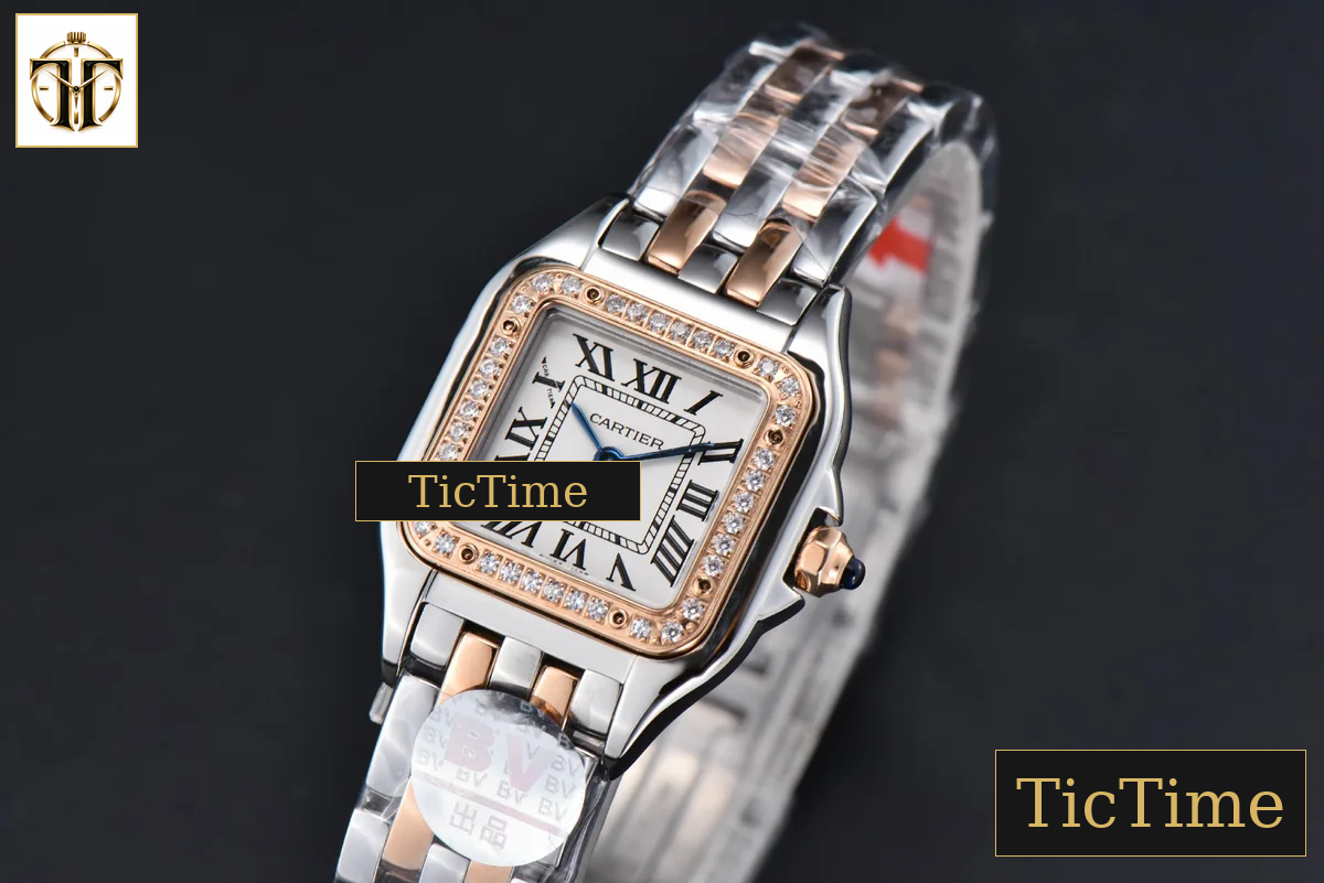 Panthère Secrete Ladies 22mm BVF SS/RG White Dial Diamond Bezel SS/RG Bracelet Ronda Quartz — foto 5