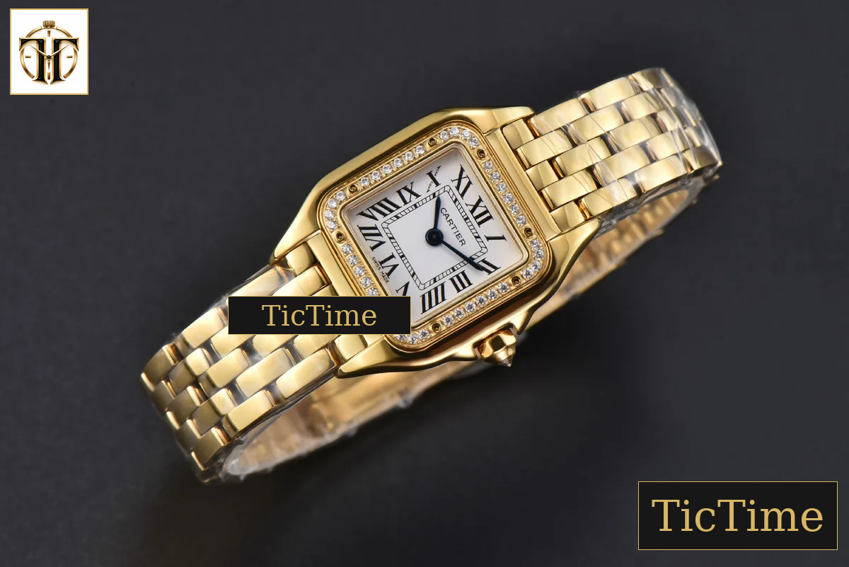 Panthère 22mm AF YG Diamond White Dial YG Bracelet Ronda Quartz — foto 5