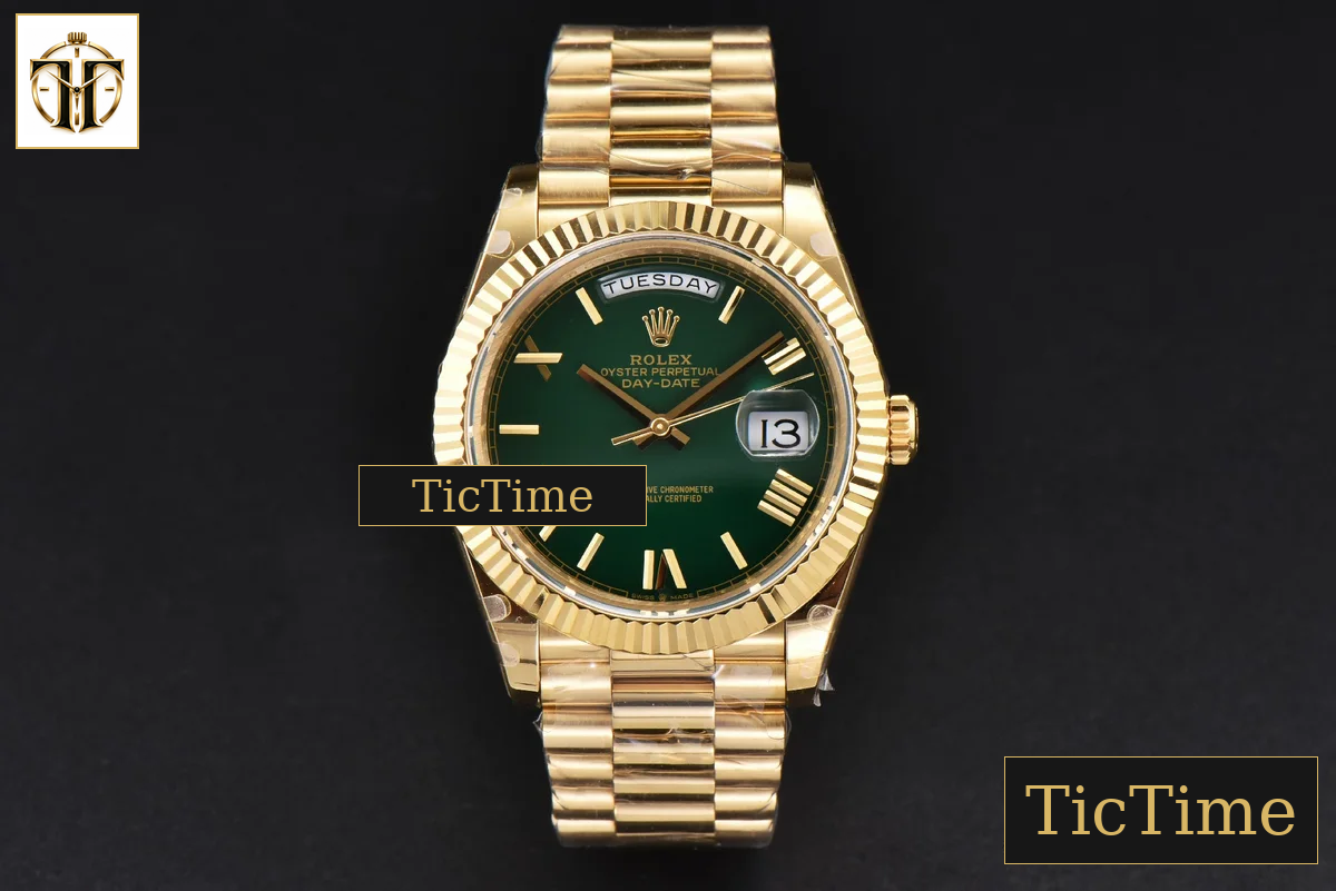 DayDate 904L 40mm BPF YG Green Dial YG Bracelet A2836 — foto 3