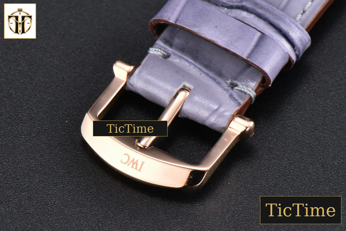 Portofino 37mm V7F RG Diamond Silver Dial RG Marker Grape Leather Strap A2892 — foto 31