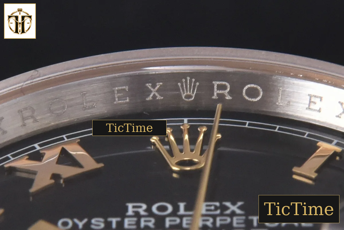 DateJust 904L 36mm GMF YG/SS Fluted Bezel Black Dial Roma Marker Jubilee Bracelet VR3235 — foto 11