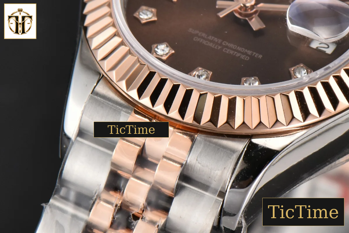 DateJust Ladies 28mm WF RG/SS Brown Dial Diamond Roma Marker Jubilee Bracelet A2236 — foto 11