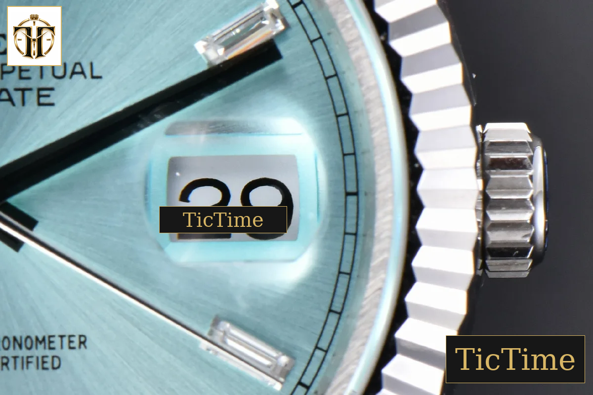 DayDate 36mm GMF Ice Blue Dial Diamond Marker President Bracelet A3235 — foto 10